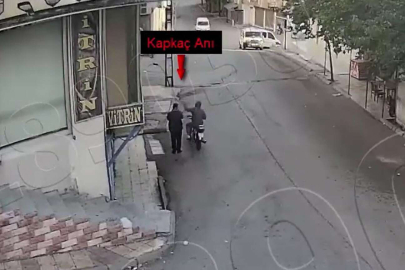 Telefonu çalan motorlu hırsız kameralara yakalandı