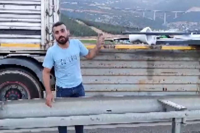 Şiddetli rüzgar konteyneri uçurdu