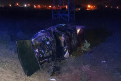 Direksiyon hakimiyeti kaybolan otomobil takla attı: 1 ölü, 1 yaralı
