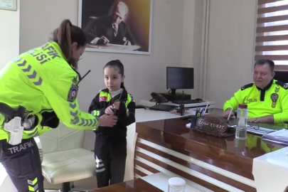 Polis olma hayali kuran minik Ada’ya büyük sürpriz