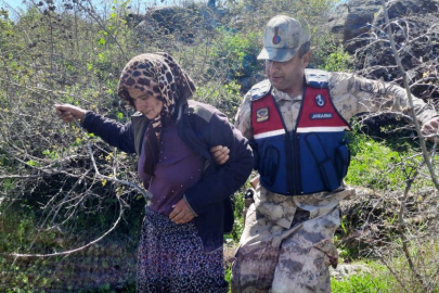 Kaybolan kadın jandarma destekli arama çalışmalarıyla bulundu