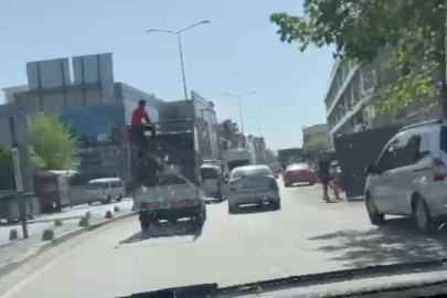 Gaziantep’te tehlikeli yolculuk