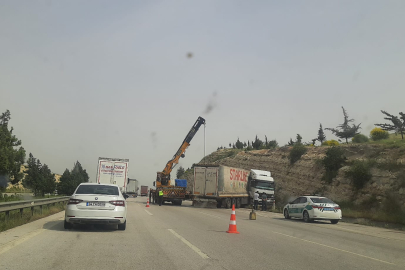 Gaziantep yolunda tır kaza yaptı