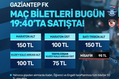 Adana Demirspor - Gaziantep FK maçının biletleri satışa çıktı