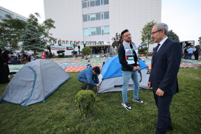 GİBTÜ öğrencilerinden Gazze'ye destek için "Çadır Nöbeti"