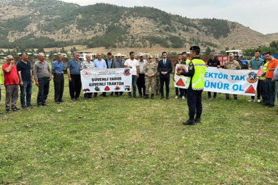 Jandarmadan traktör sürücülerine güvenli tarım eğitimi