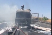 Gaziantep-Şanlıurfa Otoyolu’nda kaza! Araç kül oldu