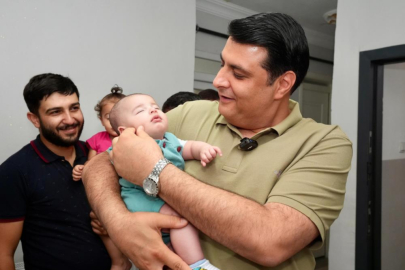 Başkan Umut Yılmaz, bebek Umut Yılmaz'ı ziyaret etti