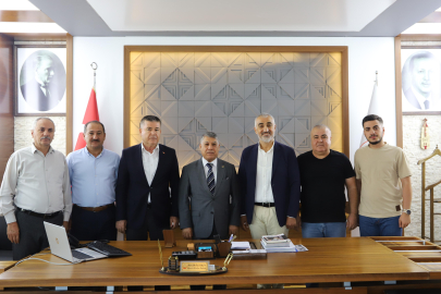 Büyük Birlik Partisi il Başkanı Kızılaslan ve Hasan Dilek'ten Bekir Öztekin'e ziyaret