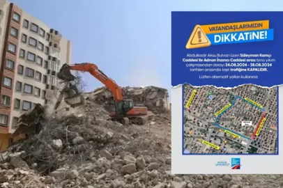 Gaziantep'te o cadde trafiğe kapandı!