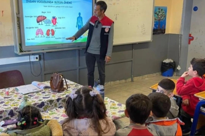 Öğrencilere su tasarrufu eğitimi!