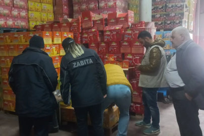 Gaziantep'te tinerle etiket değiştiren işletmeye baskın