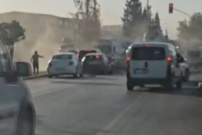 Gaziantep'te facianın eşiğinden dönüldü: Sürücüsü rahatsızlanan çekici, önündeki 6 aracı biçti