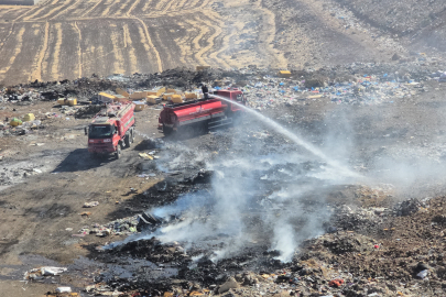 Gaziantep'te eski çöplük alanında çıkan yangın söndürüldü