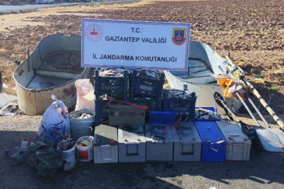  Ağ ile avlanma yasağına uymayan 2 şahıs suçüstü yakalandı