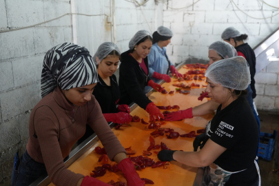 Gaziantep'te kadınların 'acı' mesaisi