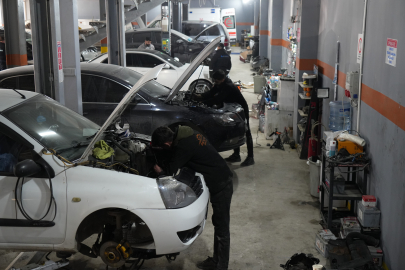 Kar yağışı sonrası oto servislerde yoğunluk