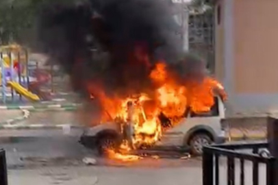 Gaziantep’te Ticari Araç Yangını Korkuttu