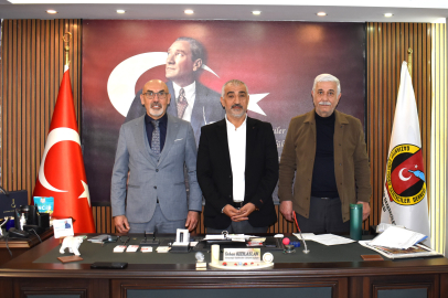 CHP Eski İl Başkanı Karaca Bozgeyik ve Erol Karabay’dan GGC Başkanı Orhan Kızılaslan’a Ziyaret