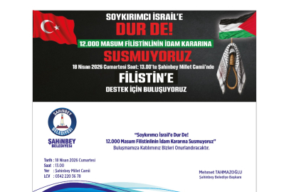 Şahinbey’de Filistin’e destek buluşması