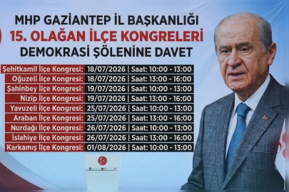 MHP Gaziantep İlçe Teşkilatlarında Kongre Süreci Başlıyor