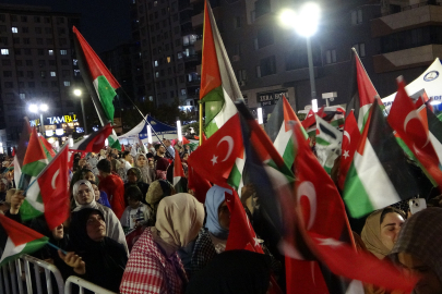 Gaziantep'te Filistin İçin Destek Mitingi Düzenlendi