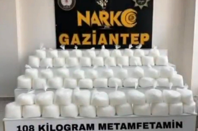 Gaziantep’te 108 kiloluk uyuşturucu operasyonu! 1 gözaltı