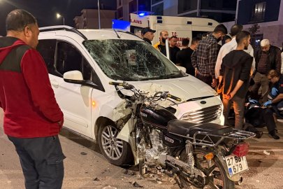 İslahiye’de Korkutan Kaza! Motosiklet Sürücüsü Yaralandı