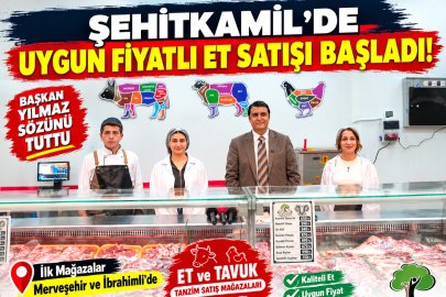 Şehitkamil’de Uygun Fiyatlı Et Satışı Başladı!